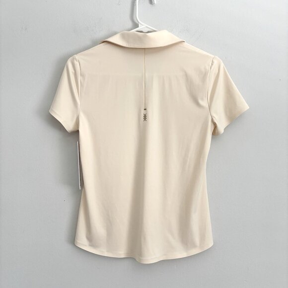 NEW Rhone Cream Course to Court Short Sleeve Polo Shirt Women's Size XS - Picture 7 of 8